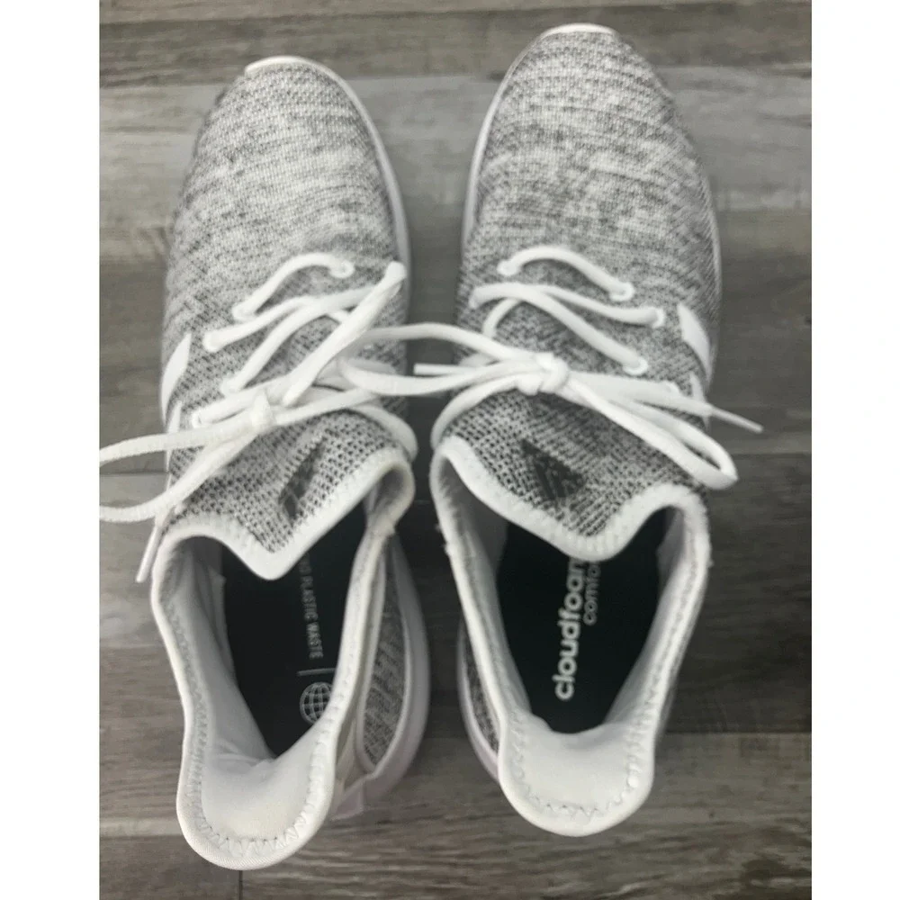 Adidas Cloudfoam Pure 2.0 Womens Size 11 Running Shoes Grey White IF3393 - Picture 5 of 7